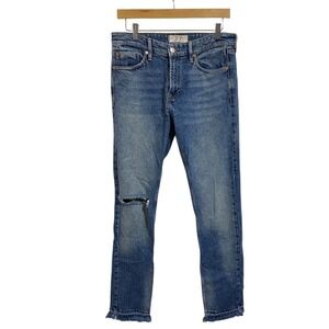 We The Free Distressed Frayed‎ Hem Grunge Streetwear Ripped Denim Jeans Size 27